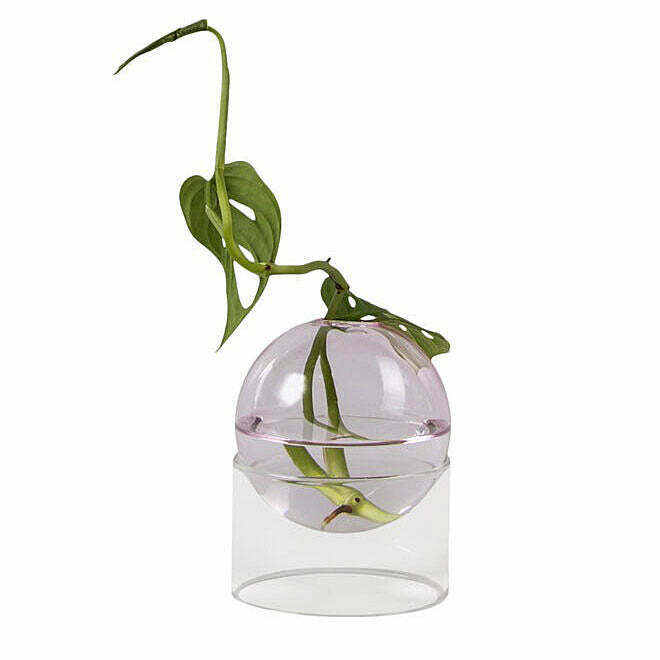 Trendy Mini Spherical Glass Vase - Chic Y2K Decor for Stylish Home Aesthetics