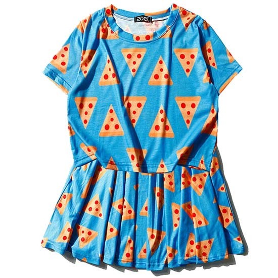 Trendy Pizza Queen Tee and Skirt Set - Y2K Style with Fun Graphic Design and Comfort