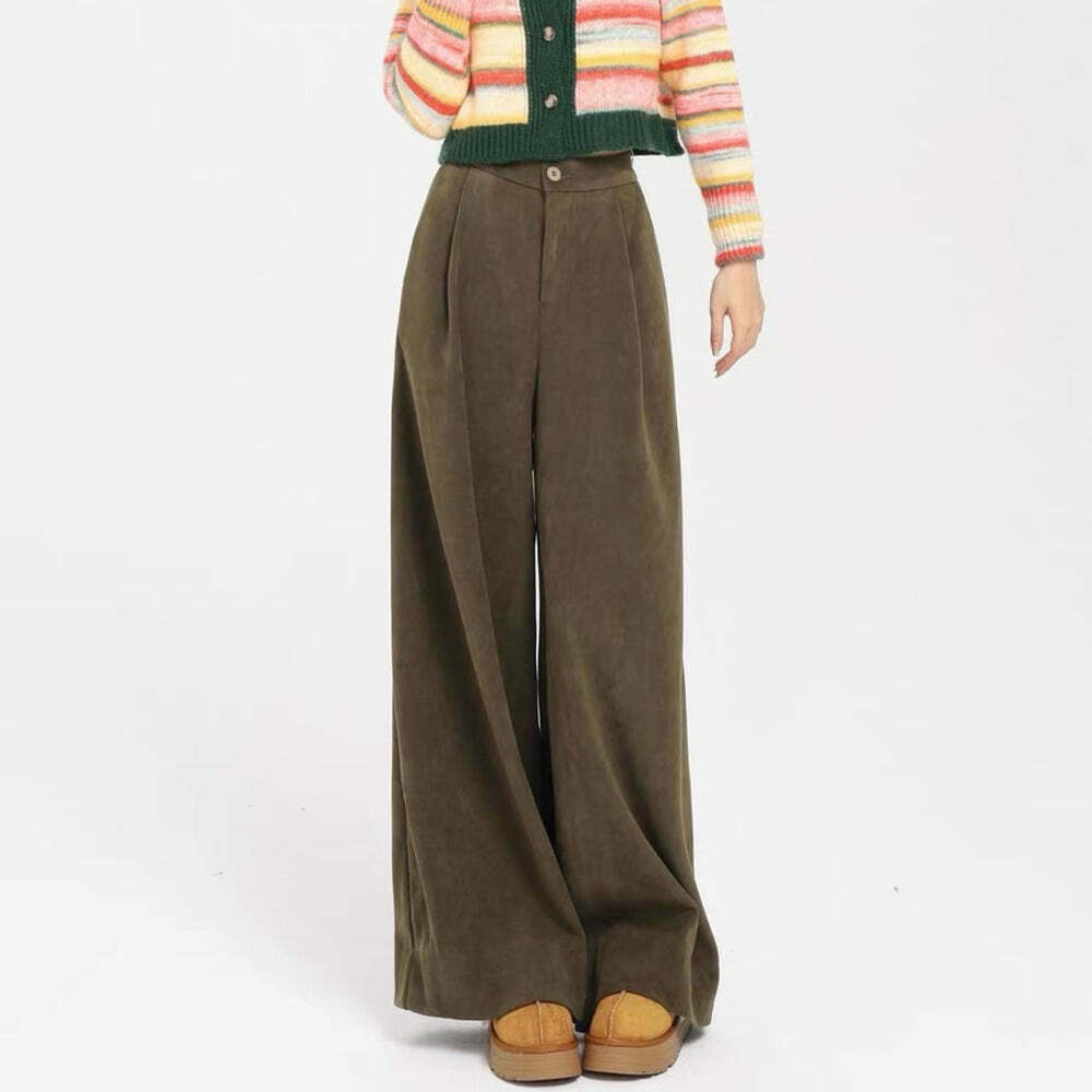 Trendy Secret Crush Wide Leg Cargo Pants in Orange - Y2K Style with Rivet Details