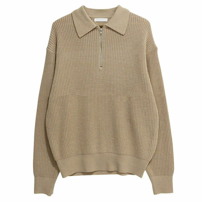 Trendy Soft Boy Aesthetic Knit Pullover with Cowboy Boot Cutout for Effortless Style