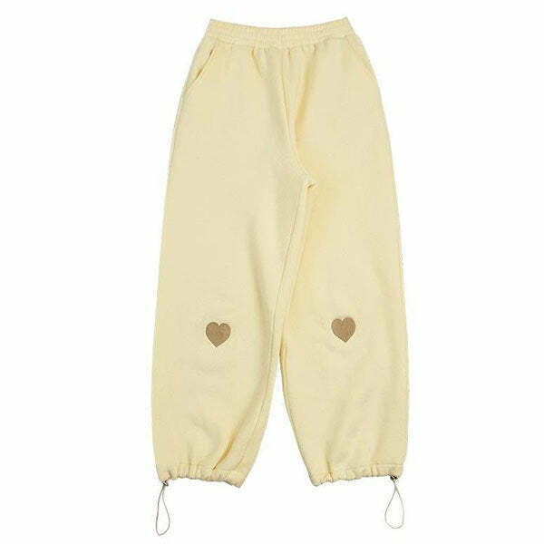 Trendy Soft Girl Heart Joggers for a Cozy Look - Perfect for Downtown and Baddie Styles