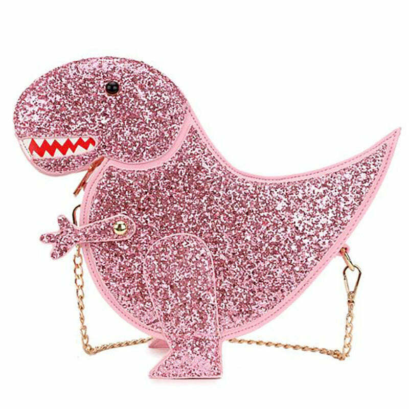 Trendy T-Rex Mini Handbag in Dark Y2K Fashion - Minimalist Style for Alt Outfits