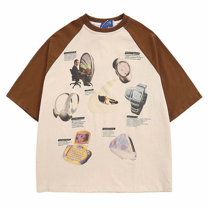 Trendy Tumblr Aesthetic Print T-Shirt with Butterfly Design for Vintage Y2K Style