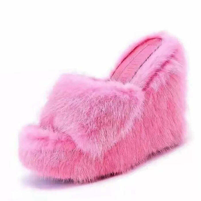 Trendy Y2K Aesthetic Fur Sandals for Ultimate Comfort and Style in Retro Fashion