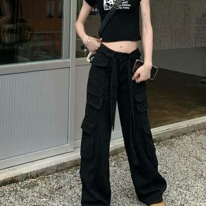 Trendy Y2K Comfy Cargo Pants in Orange with Star Print - Stylish and Versatile Fashion