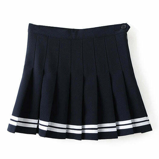 Trendy Y2K Grey Pleated Skirt with Drawstring, Perfect for Emo and Casual Styles