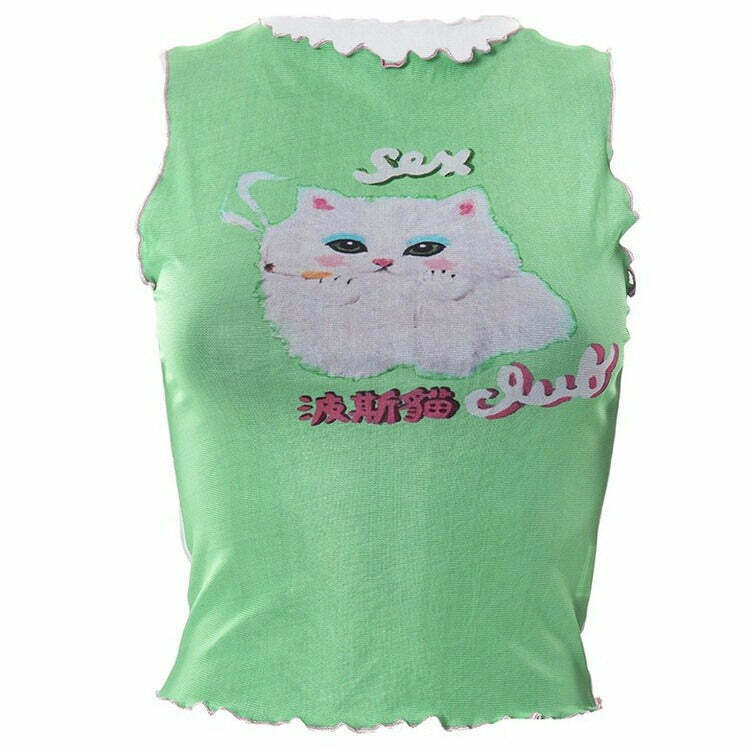 Trendy Y2K Kitty Crop Top - Stylish Hello Kitty Design for Fashion-Forward Outfits