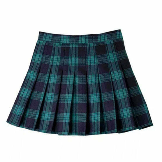 Trendy Y2K Skippin' School Plaid Skirt with Drawstring, Perfect for Emo and Casual Styles