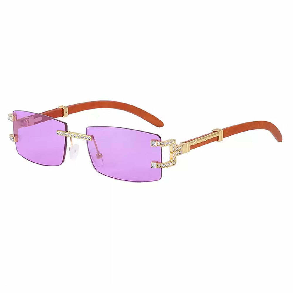 Trendy Y2K Square Frameless Sunglasses - Stylish UV Protection for Retro Fashion Lovers