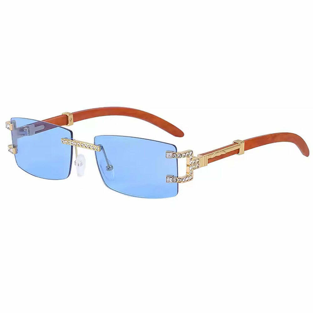 Trendy Y2K Square Frameless Sunglasses - Stylish UV Protection for Retro Fashion Lovers