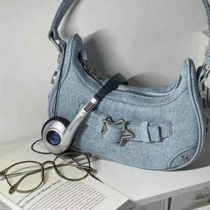 Trendy Y2K Star Shoulder Bag - Chic Design with Stylish Embellishments for Fashion Lovers