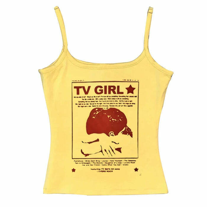 TV Girl Y2K Aesthetic Denim Tube Top - Trendy Y2K Fashion with Stylish Cross Design