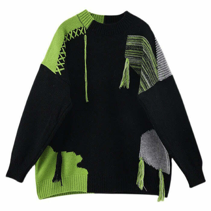 Unique Fairy Grunge Sweater - Aesthetic Y2K Style with Skeleton Design for Trendy Streetwear