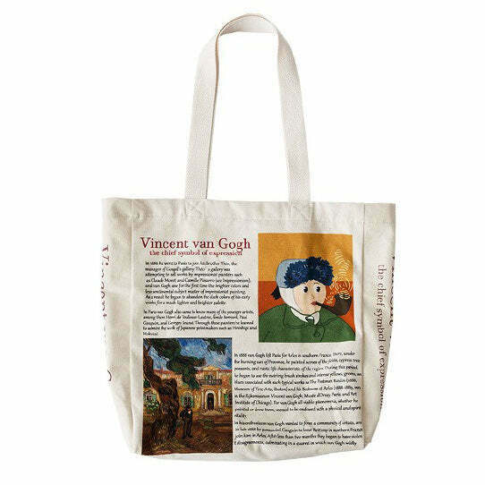 Van Gogh-Inspired Aesthetic Shoulder Bag - Trendy Y2K Tote for Stylish Outings