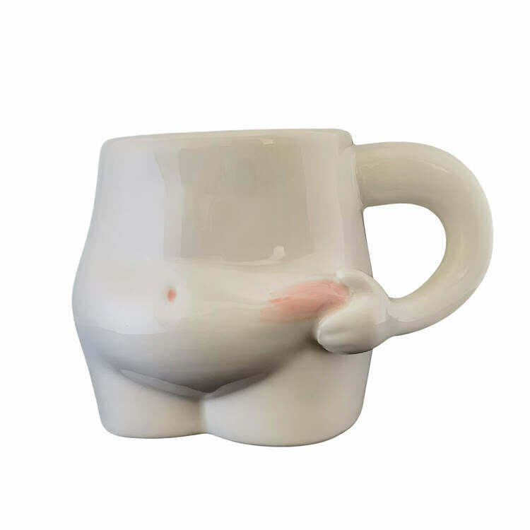 Yummy Tummy Aesthetic Ceramic Mug - Y2K Style Houseware for Trendy Home Decor